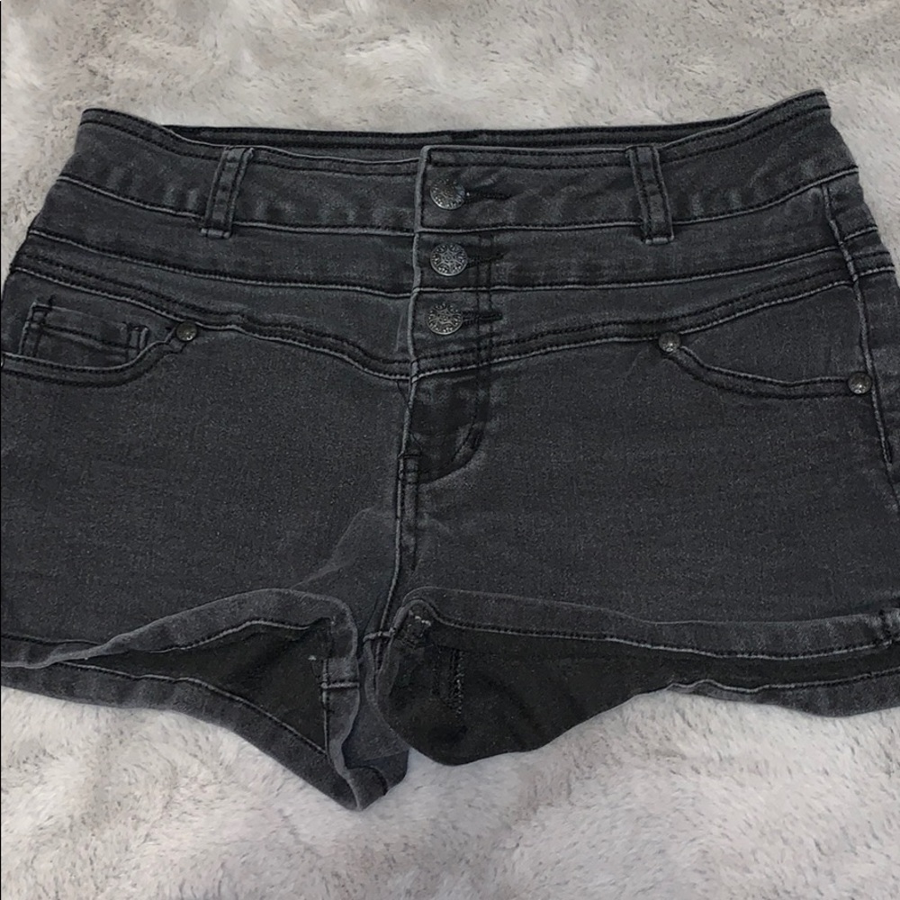 Black Jean shorts